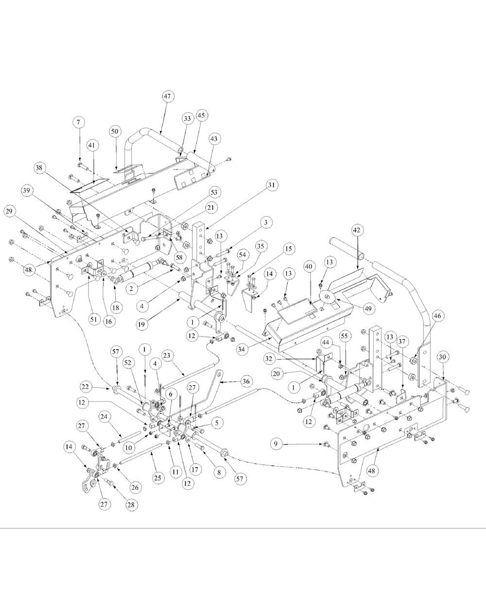 Control Assembly Diagram and Parts List for M48-KWS 53AB5D4M150-17-HP Cub Cadet Lawn Tractor